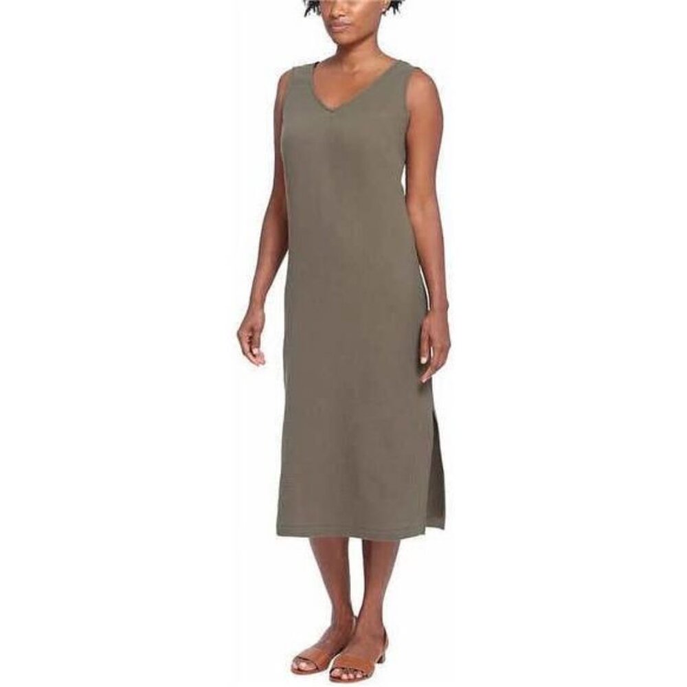 Briggs Womens Long Dress Dusty (Olive, X-Small) - Picture 1 of 5